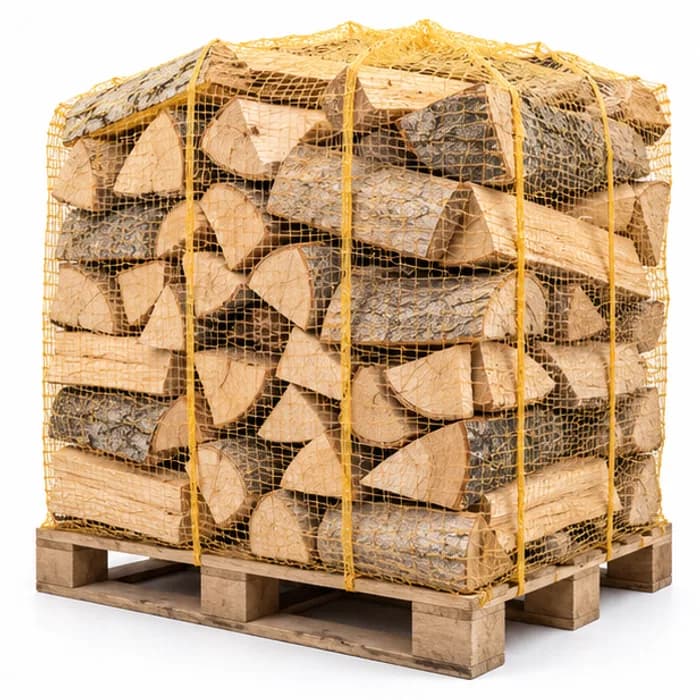 Bûches de bois de chauffage sur palette