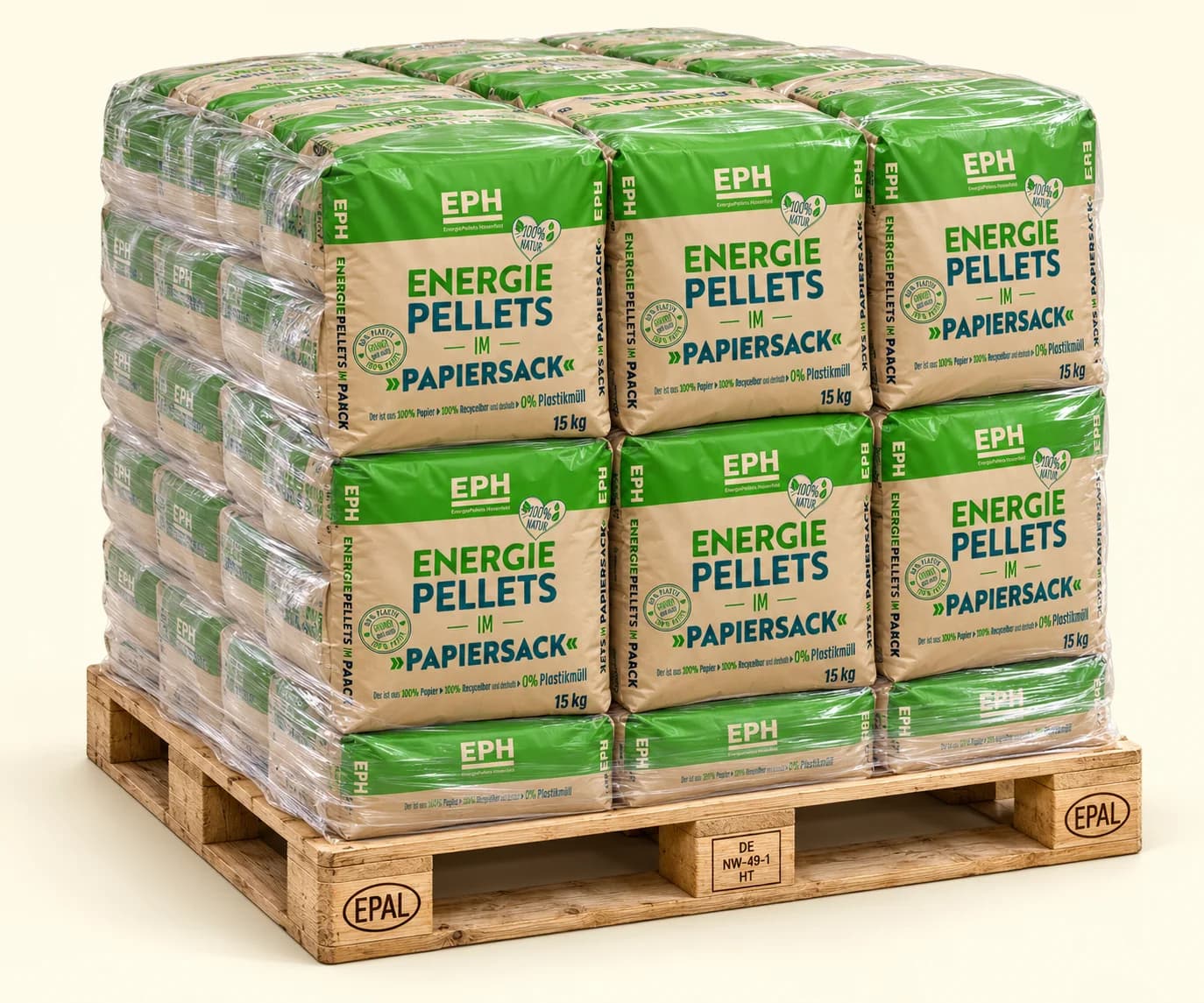 Granulés EPH Premium DINplus/ENplus A1 – palette